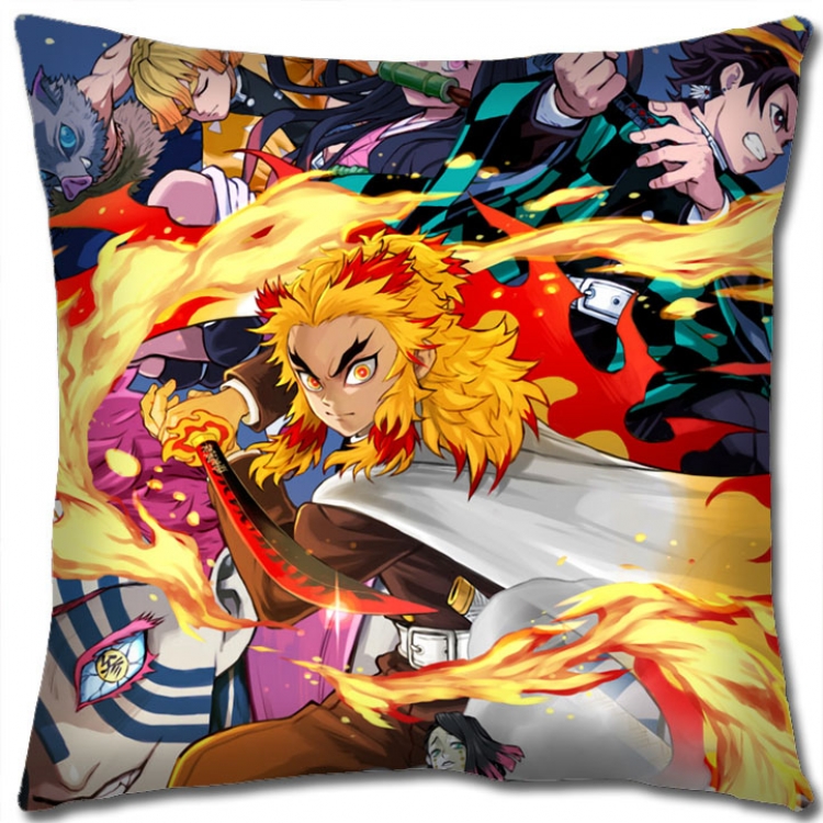 Demon Slayer Kimets Anime square full-color pillow cushion 45X45CM NO FILLING  G4-408