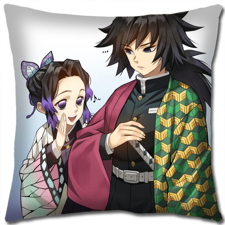 Demon Slayer Kimets Anime square full-color pillow cushion 45X45CM NO FILLING  G4-399