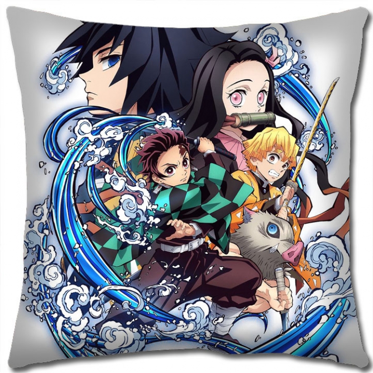Demon Slayer Kimets Anime square full-color pillow cushion 45X45CM NO FILLING   G4-390