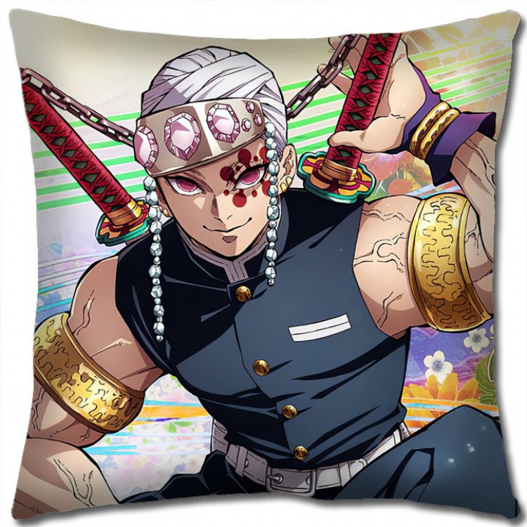 Demon Slayer Kimets Anime square full-color pillow cushion 45X45CM NO FILLING  G4-418