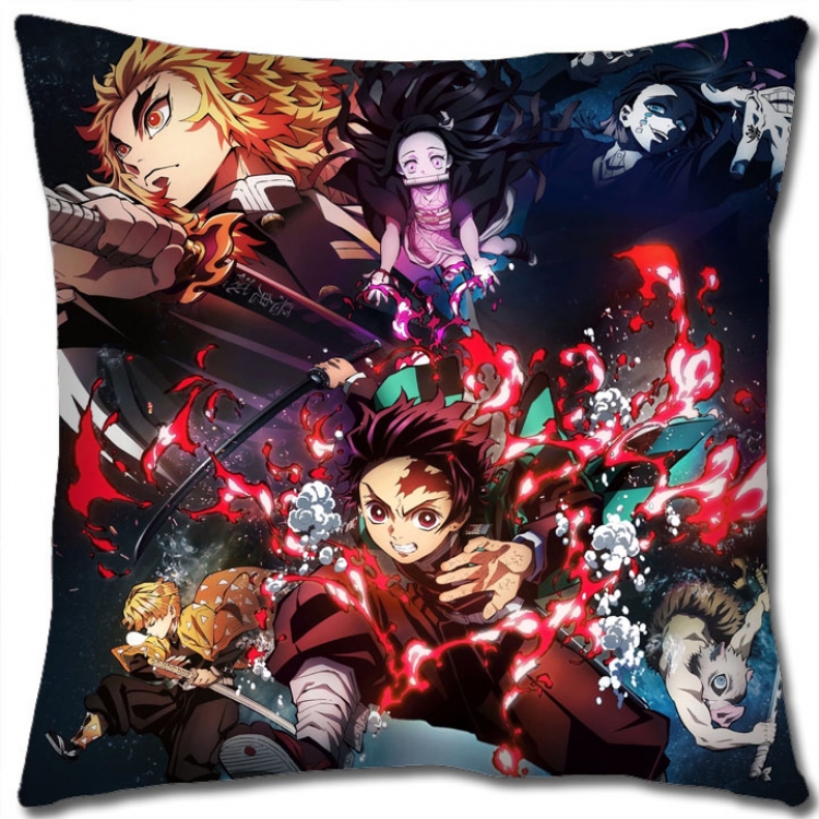 Demon Slayer Kimets Anime square full-color pillow cushion 45X45CM NO FILLING G4-416