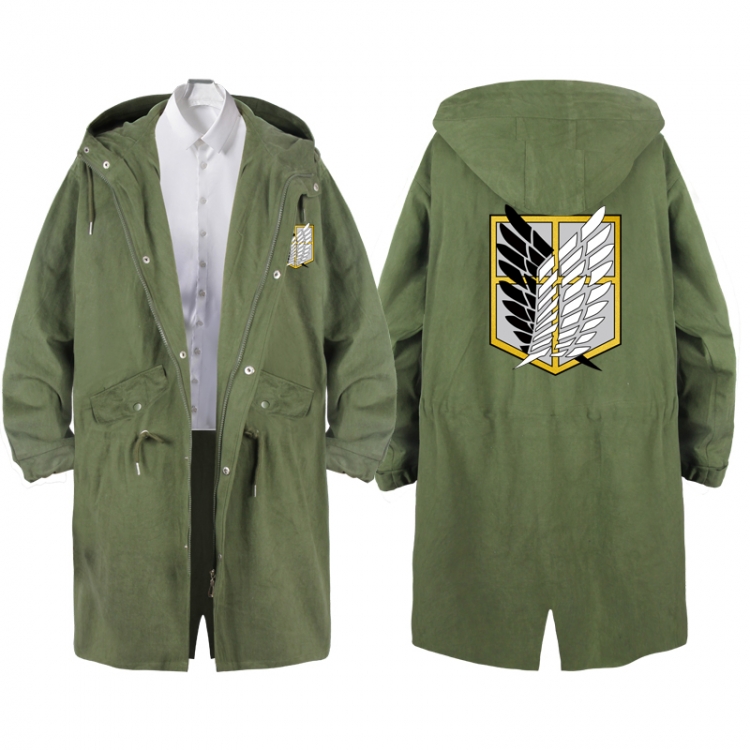 Shingeki no Kyojin  Anime Peripheral Hooded Long Windbreaker Jacket from S to 3XL