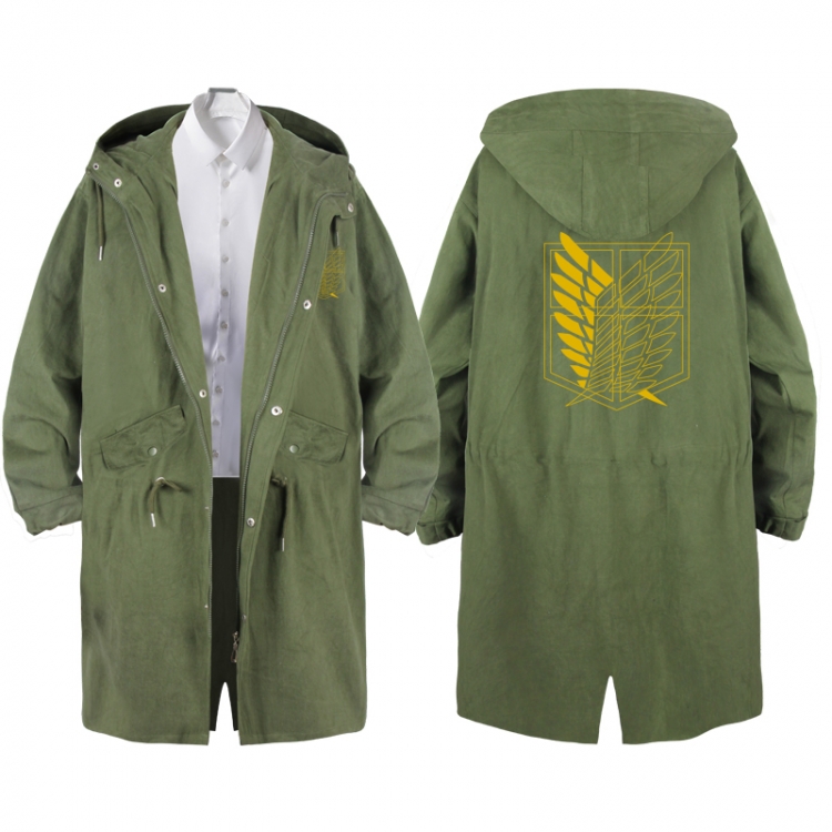 Shingeki no Kyojin  Anime Peripheral Hooded Long Windbreaker Jacket from S to 3XL