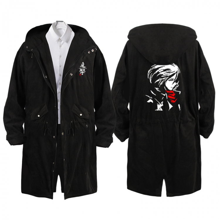 Shingeki no Kyojin  Anime Peripheral Hooded Long Windbreaker Jacket from S to 3XL