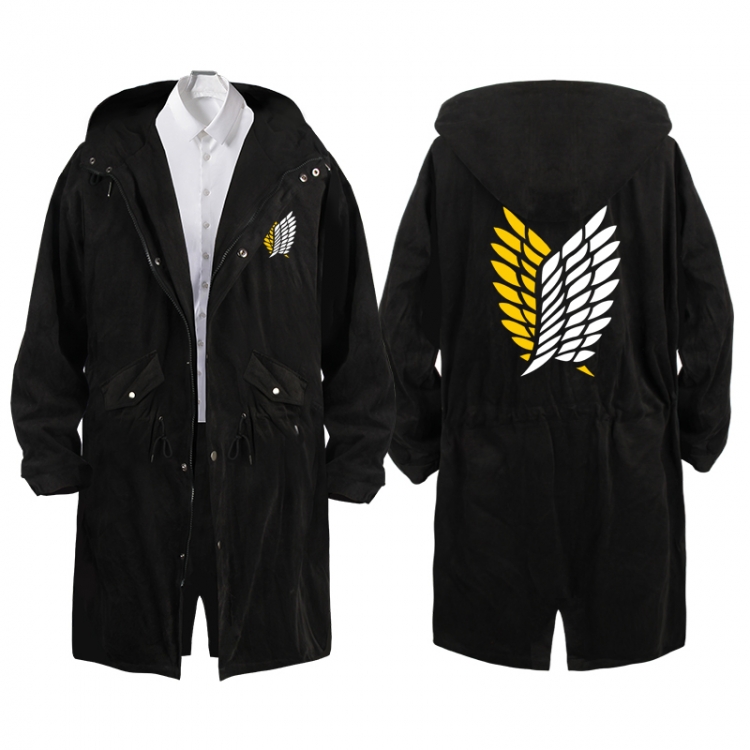 Shingeki no Kyojin  Anime Peripheral Hooded Long Windbreaker Jacket from S to 3XL