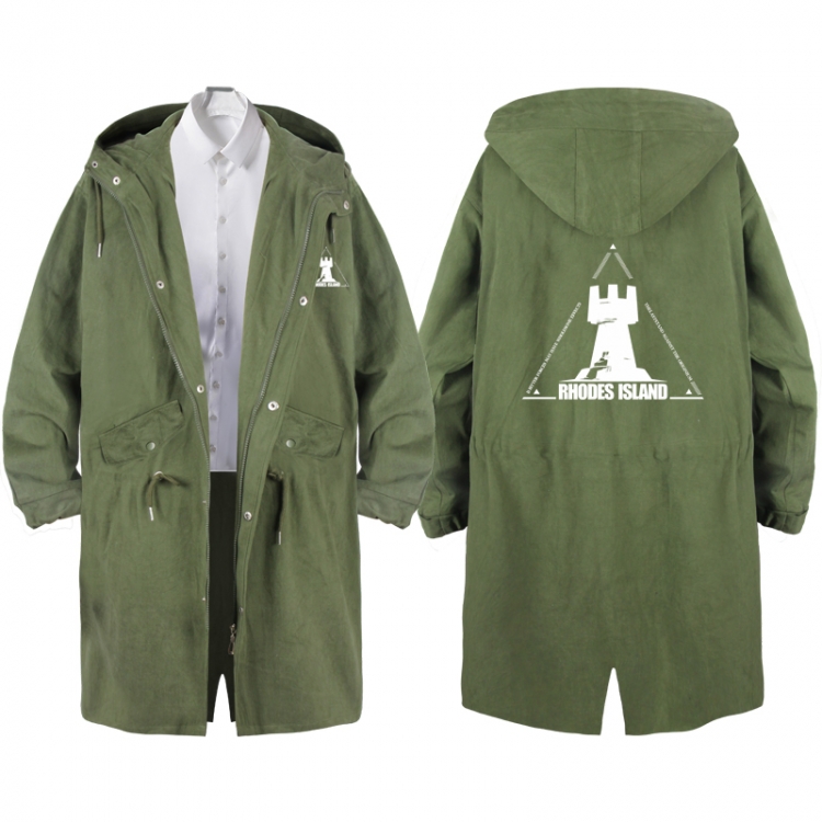 Arknights  Anime Peripheral Hooded Long Windbreaker Jacket from S to 3XL
