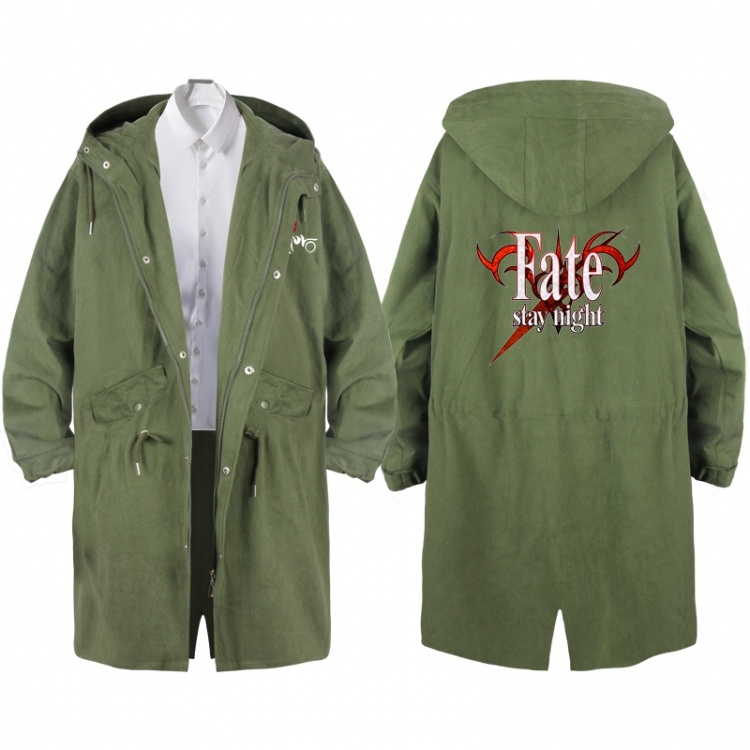 Fate stay night  Anime Peripheral Hooded Long Windbreaker Jacket from S to 3XL