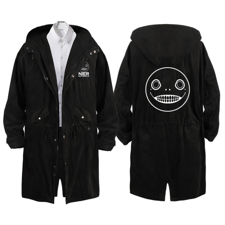 Nier:Automata  Anime Peripheral Hooded Long Windbreaker Jacket from S to 3XL