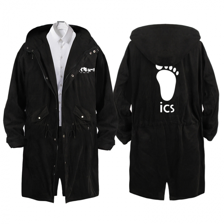 Haikyuu!!  Anime Peripheral Hooded Long Windbreaker Jacket from S to 3XL