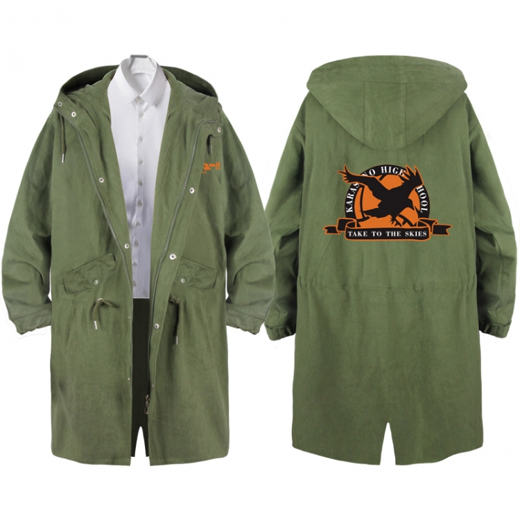 Haikyuu!!  Anime Peripheral Hooded Long Windbreaker Jacket from S to 3XL