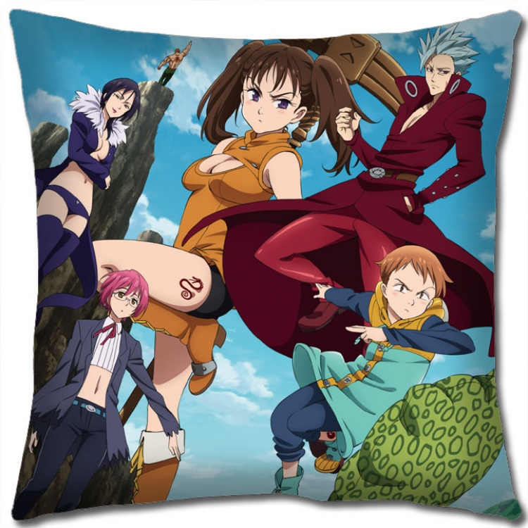 The Seven Deadly Sins Anime square full-color pillow cushion 45X45CM NO FILLING  N1-13