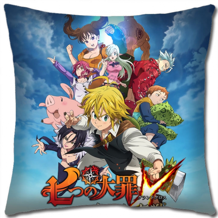 The Seven Deadly Sins Anime square full-color pillow cushion 45X45CM NO FILLING  N1-3