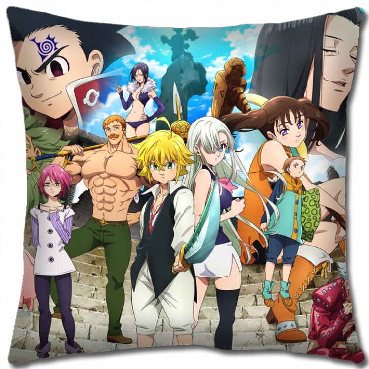 The Seven Deadly Sins Anime square full-color pillow cushion 45X45CM NO FILLING  N1-17