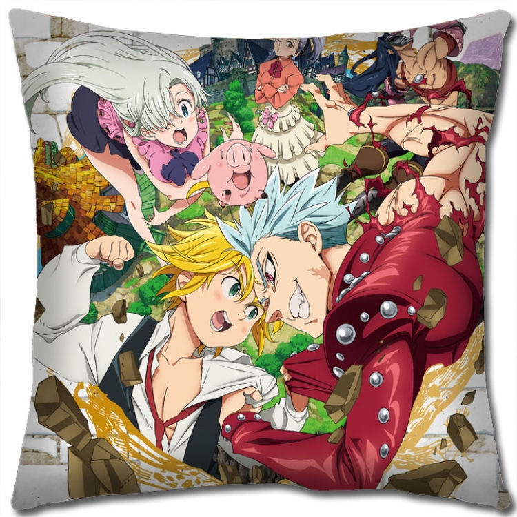 The Seven Deadly Sins Anime square full-color pillow cushion 45X45CM NO FILLING  N1-18