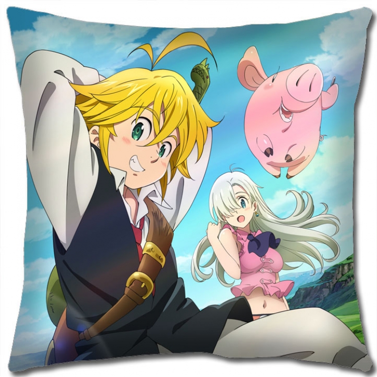 The Seven Deadly Sins Anime square full-color pillow cushion 45X45CM NO FILLING  N1-8