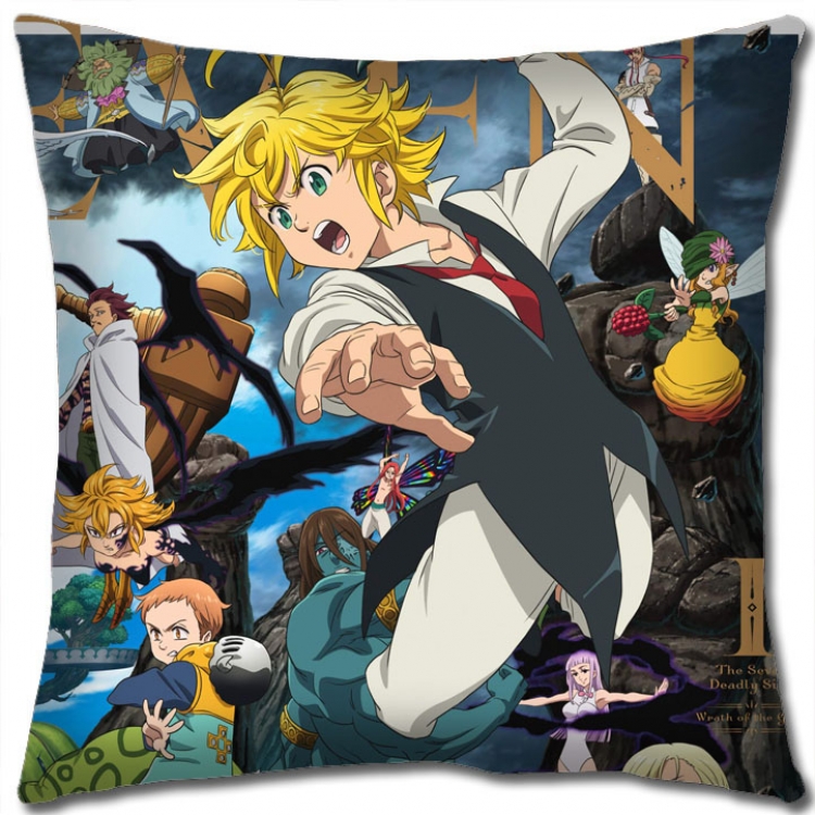 The Seven Deadly Sins Anime square full-color pillow cushion 45X45CM NO FILLING  N1-2