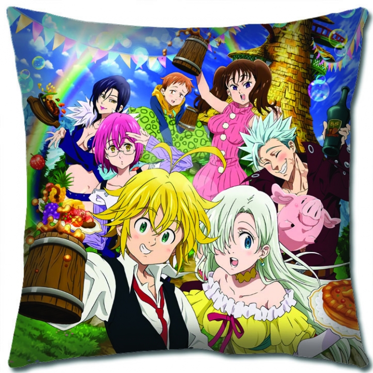 The Seven Deadly Sins Anime square full-color pillow cushion 45X45CM NO FILLING N1-12