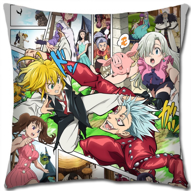 The Seven Deadly Sins Anime square full-color pillow cushion 45X45CM NO FILLING   N1-7