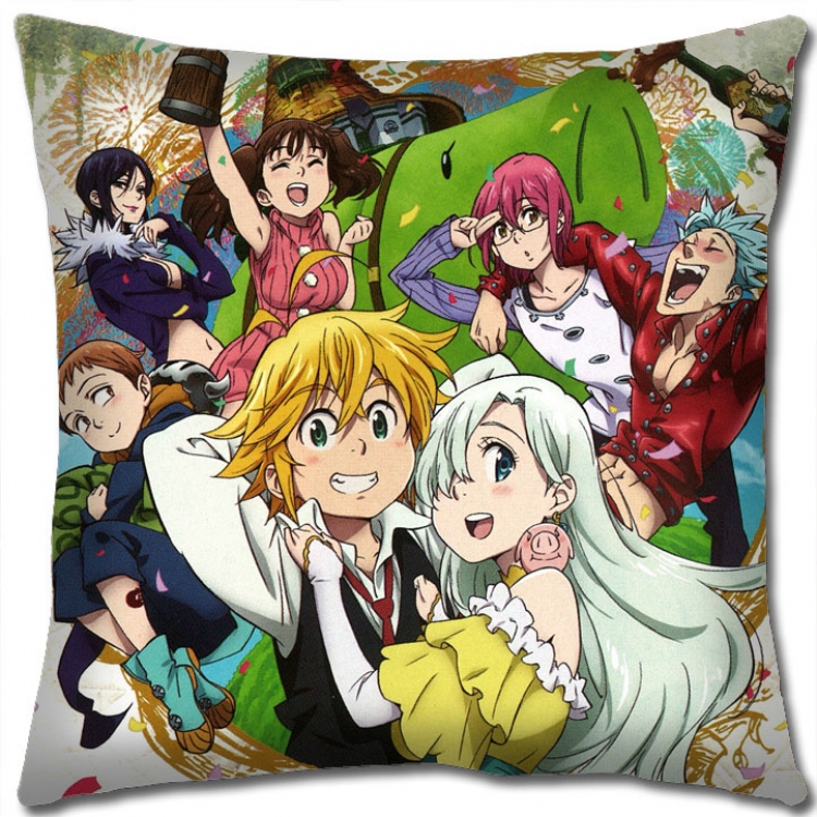 The Seven Deadly Sins Anime square full-color pillow cushion 45X45CM NO FILLING  N1-11