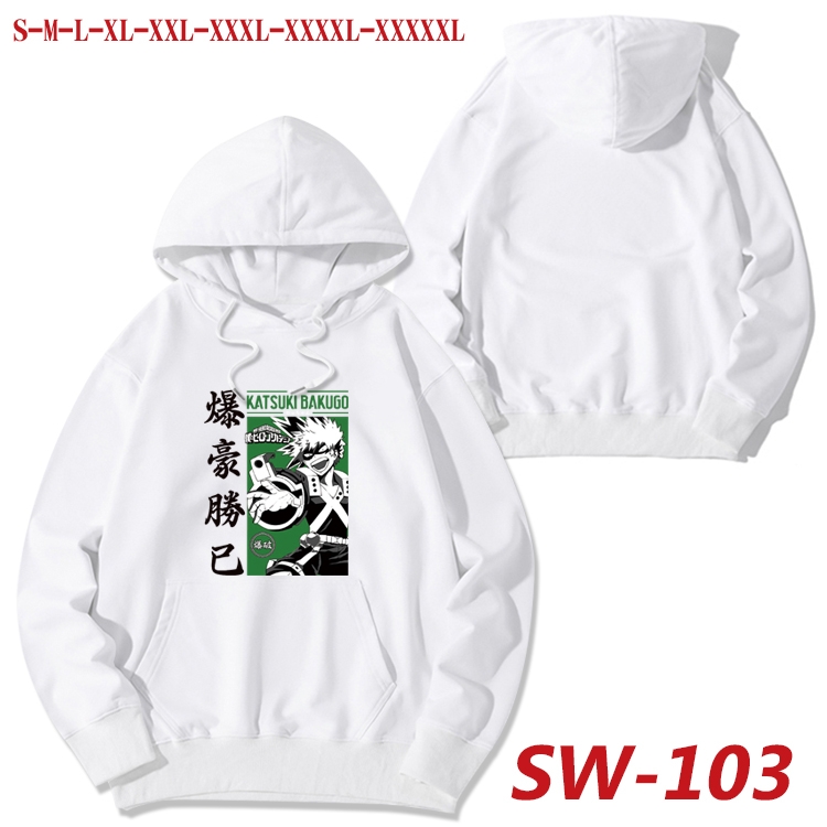 My Hero Academia cotton hooded sweatshirt thin pullover sweater from S to 5XL SW-103