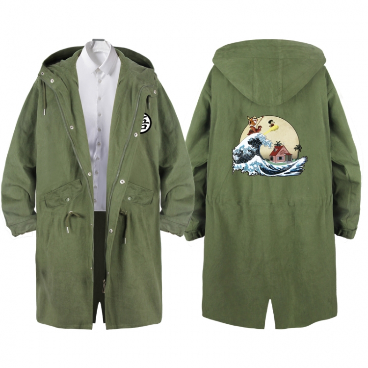 DRAGON BALL  Anime Peripheral Hooded Long Windbreaker Jacket from S to 3XL