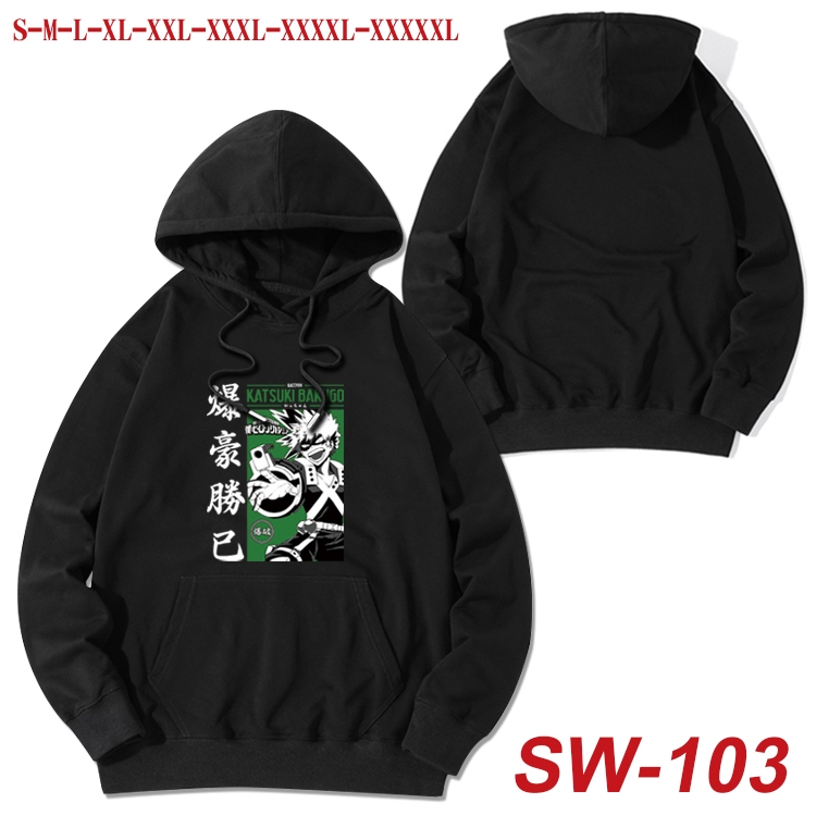 My Hero Academia cotton hooded sweatshirt thin pullover sweater from S to 5XL  SW-103