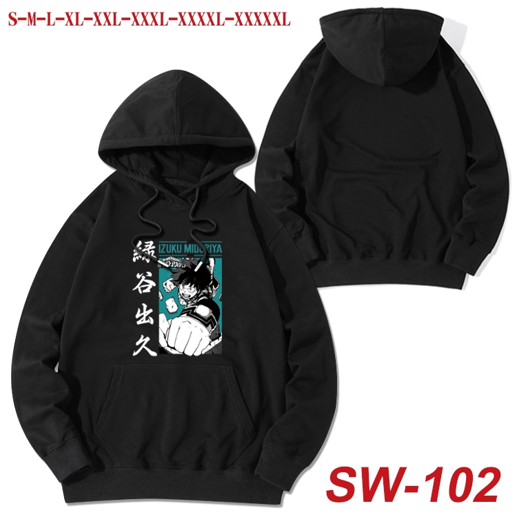 My Hero Academia cotton hooded sweatshirt thin pullover sweater from S to 5XL  SW-102