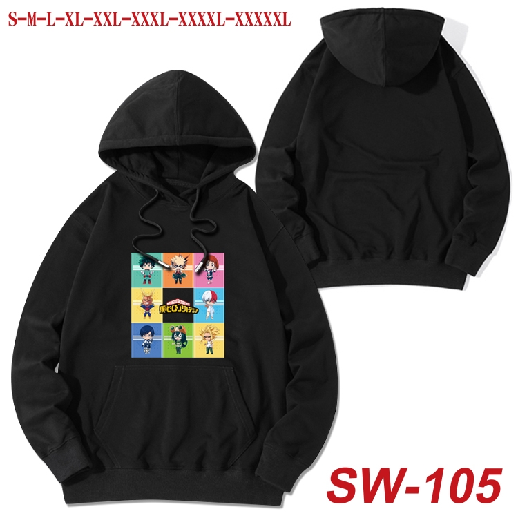 My Hero Academia cotton hooded sweatshirt thin pullover sweater from S to 5XL  SW-105