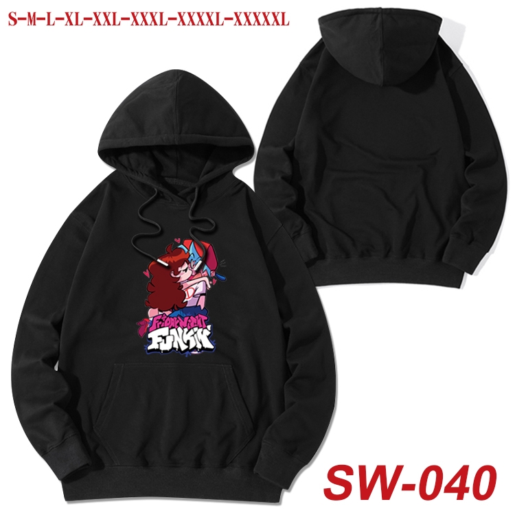 Friday Night Funkin cotton hooded sweatshirt thin pullover sweater from S to 5XL SW-040