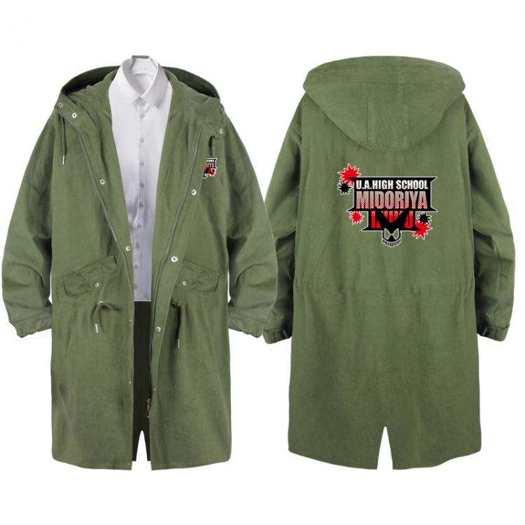 My Hero Academia  Anime Peripheral Hooded Long Windbreaker Jacket from S to 3XL