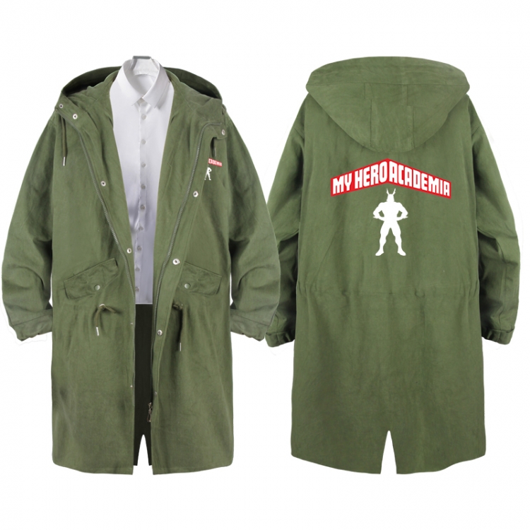 My Hero Academia  Anime Peripheral Hooded Long Windbreaker Jacket from S to 3XL