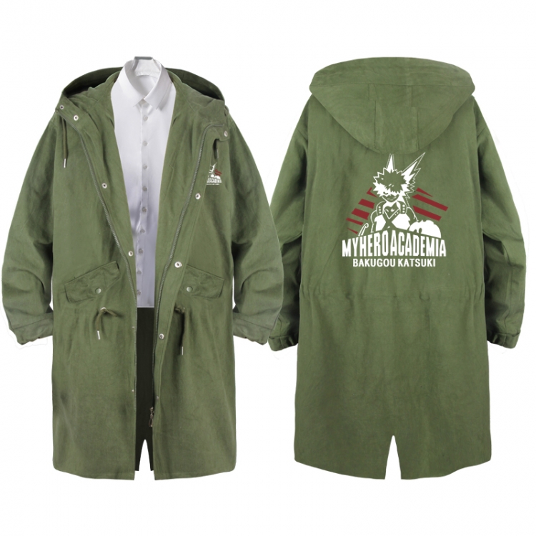 My Hero Academia  Anime Peripheral Hooded Long Windbreaker Jacket from S to 3XL