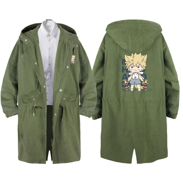 My Hero Academia  Anime Peripheral Hooded Long Windbreaker Jacket from S to 3XL