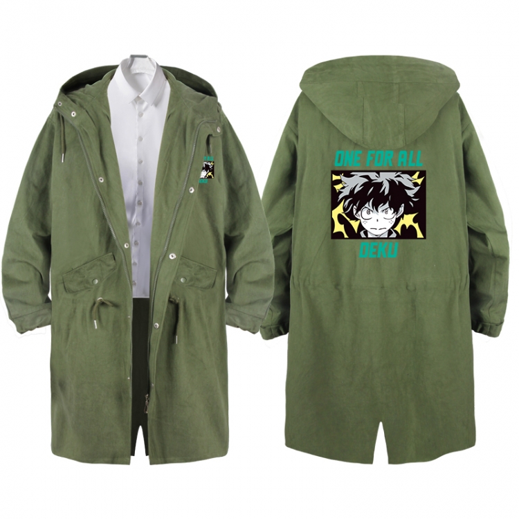 My Hero Academia  Anime Peripheral Hooded Long Windbreaker Jacket from S to 3XL