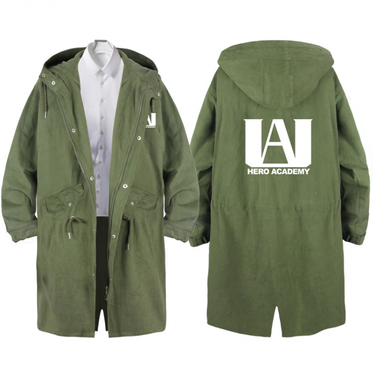 My Hero Academia  Anime Peripheral Hooded Long Windbreaker Jacket from S to 3XL