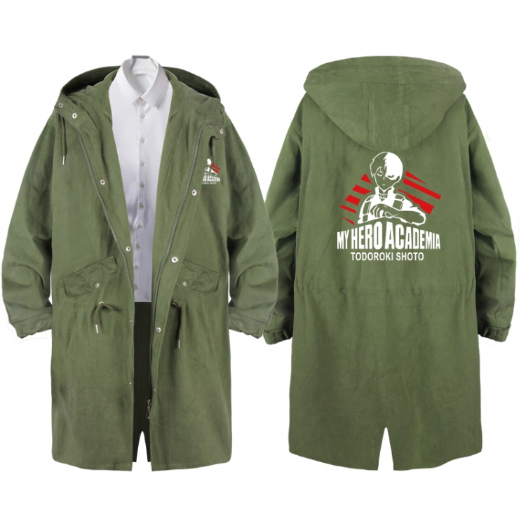 My Hero Academia  Anime Peripheral Hooded Long Windbreaker Jacket from S to 3XL