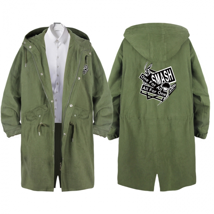 My Hero Academia  Anime Peripheral Hooded Long Windbreaker Jacket from S to 3XL
