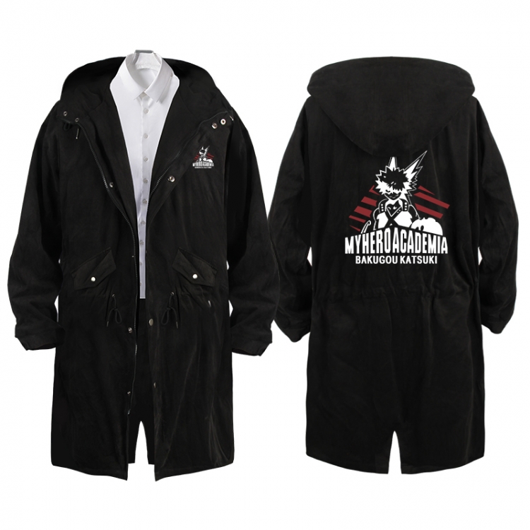 My Hero Academia  Anime Peripheral Hooded Long Windbreaker Jacket from S to 3XL