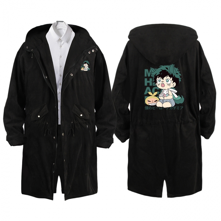 My Hero Academia  Anime Peripheral Hooded Long Windbreaker Jacket from S to 3XL