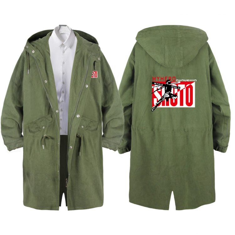 My Hero Academia  Anime Peripheral Hooded Long Windbreaker Jacket from S to 3XL