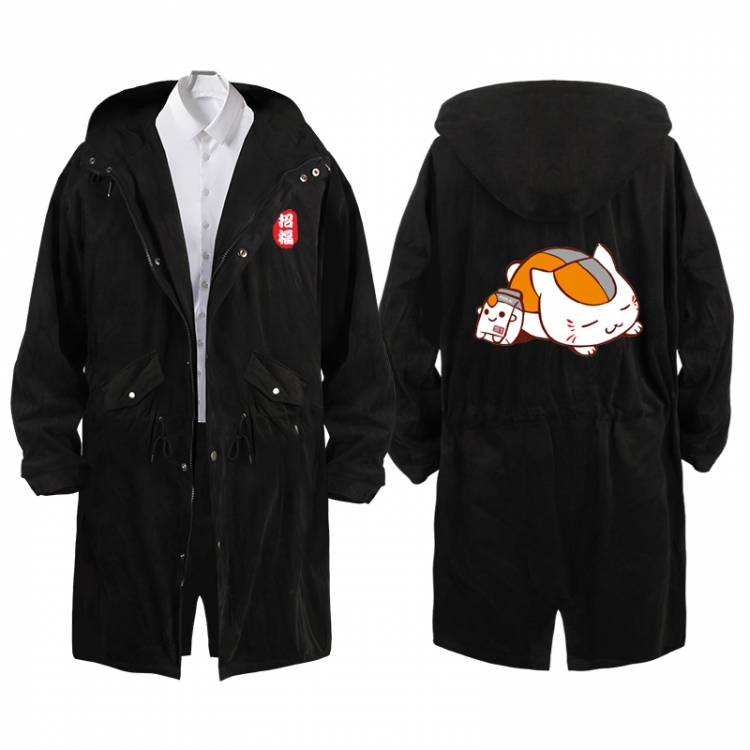 Natsume_Yuujintyou  Anime Peripheral Hooded Long Windbreaker Jacket from S to 3XL