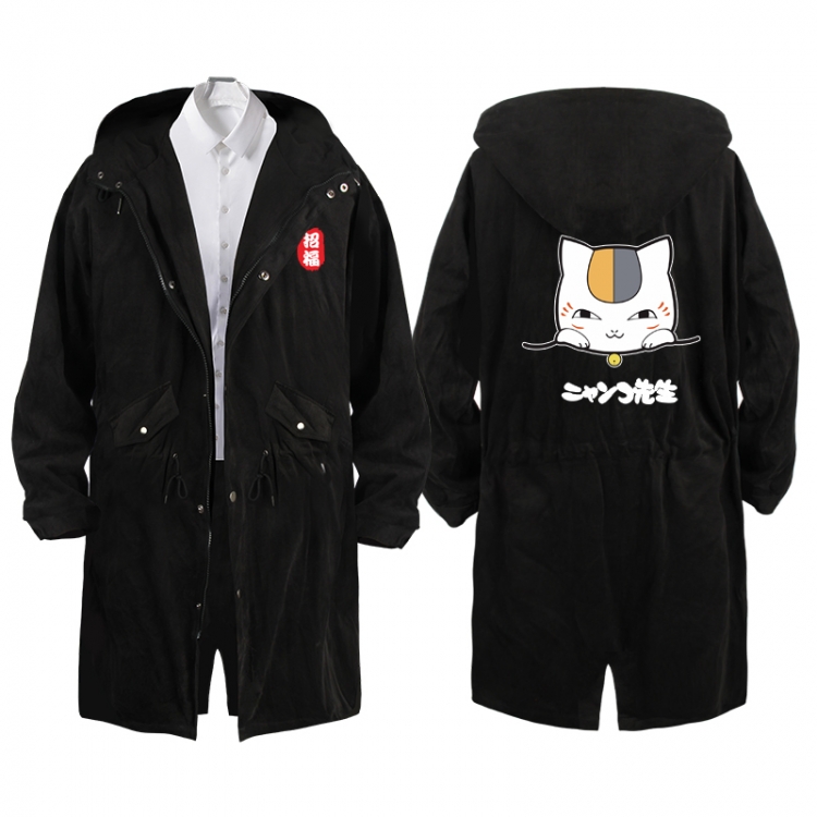 Natsume_Yuujintyou  Anime Peripheral Hooded Long Windbreaker Jacket from S to 3XL