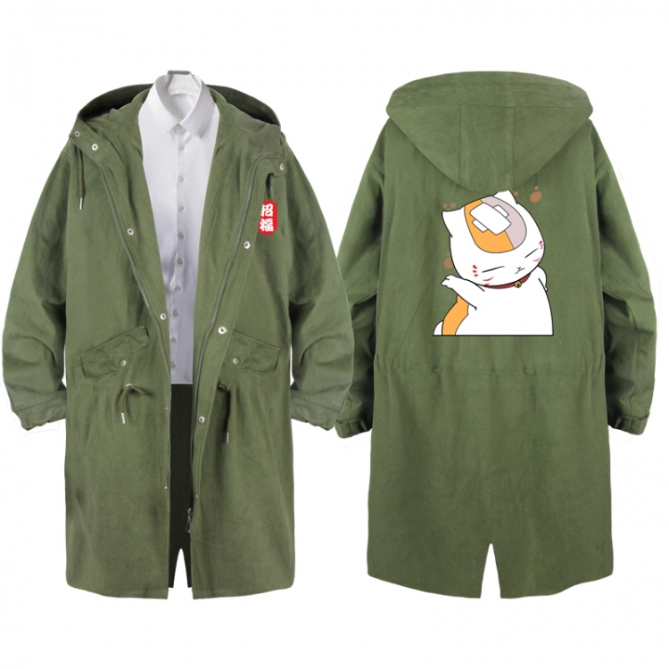 Natsume_Yuujintyou  Anime Peripheral Hooded Long Windbreaker Jacket from S to 3XL