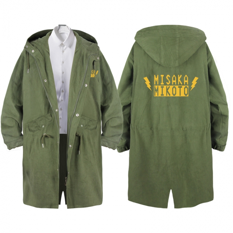 Accelerator Anime Peripheral Hooded Long Windbreaker Jacket from S to 3XL