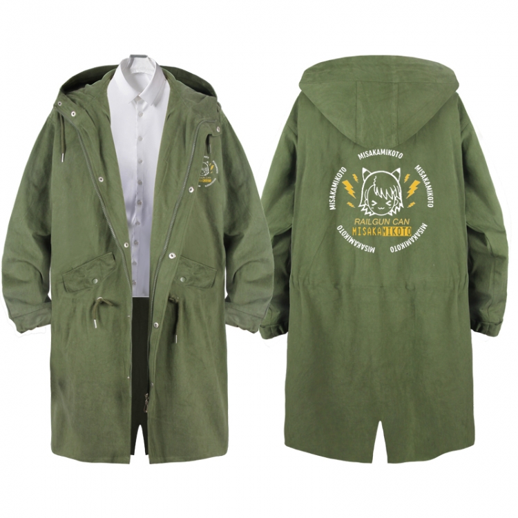 Accelerator Anime Peripheral Hooded Long Windbreaker Jacket from S to 3XL