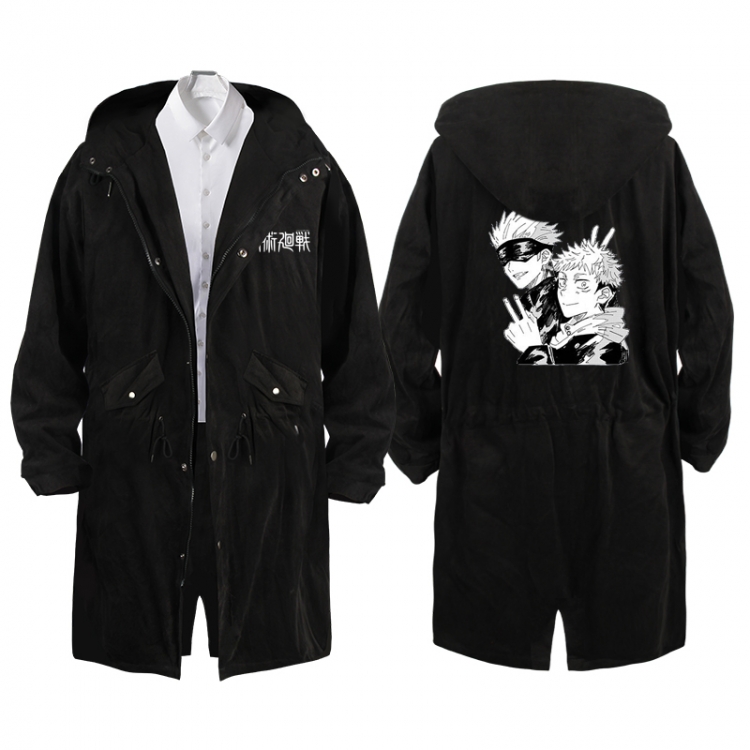 Jujutsu Kaisen  Anime Peripheral Hooded Long Windbreaker Jacket from S to 3XL