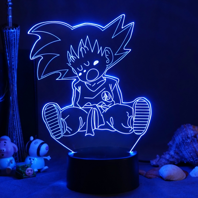  DRAGON BALL 3D night light USB touch switch colorful acrylic table lamp BLACK BASE 254