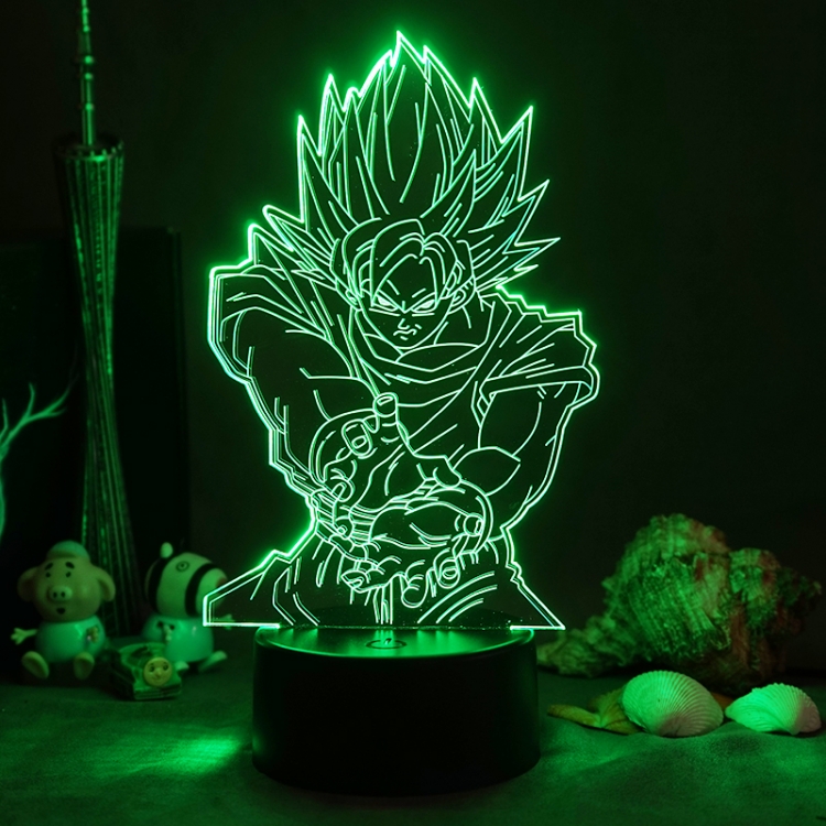  DRAGON BALL 3D night light USB touch switch colorful acrylic table lamp BLACK BASE 253 