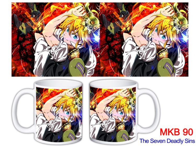 The Seven Deadly Sins Anime color printing ceramic mug cup price for 5 pcs MKB-90