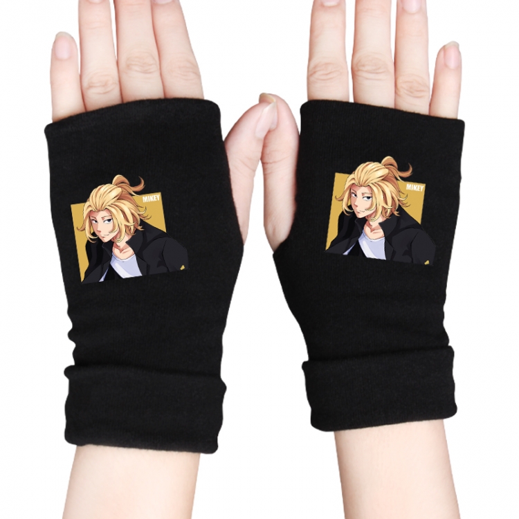 Tokyo Revengers Anime knitted half finger gloves